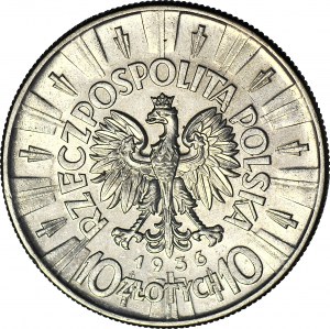 10 zloty 1936, Piłsudski, zecca