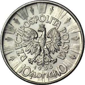 10 złotych 1936, Piłsudski, piękny