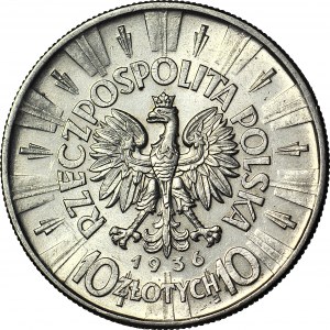 10 gold 1936, Pilsudski, beautiful
