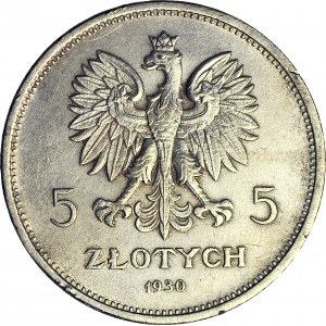 5 Gold 1930, Banner, Münze