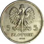 5 Gold 1930, Banner, Münze