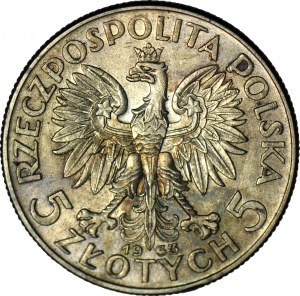 5 oro 1933, Testa, bella