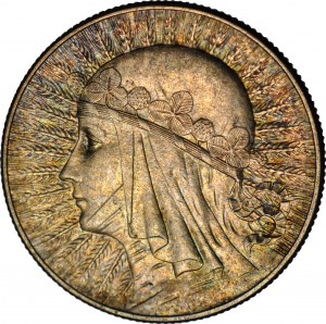 5 zlatých 1933, hlava, raženo