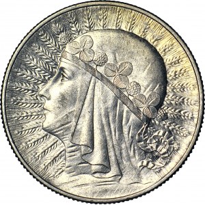 5 gold 1933, Head, minted