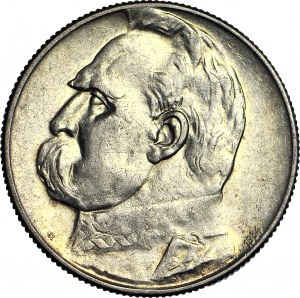 5 zlotých 1934, Piłsudski, střílející orel, mincovna