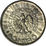5 gold 1934, Pilsudski, official, minted