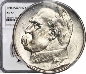 5 zloty 1935, Piłsudski