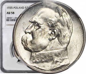 5 gold 1935, Pilsudski