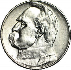 5 gold 1936, Pilsudski, circular