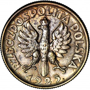 2 złote 1925, Żniwiarka, kropka po dacie, Londyn, ok. mennicza