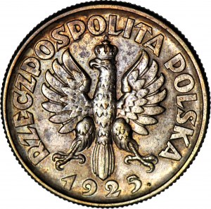 2 złote 1925, Żniwiarka, kropka po dacie, Londyn, ok. mennicza