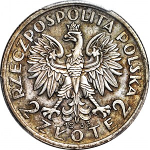 2 zlaté 1933, Hlava, razené