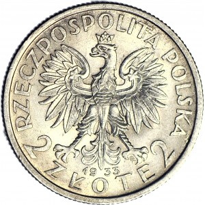 2 zlaté 1933, hlava, raženo