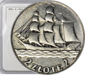 2 Gold 1936, Segelschiff, schön