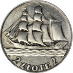 2 Gold 1936, Segelschiff, schön
