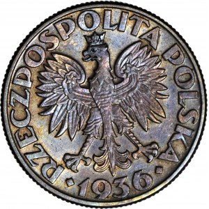 2 zlaté 1936, Plachetnica, mincovňa