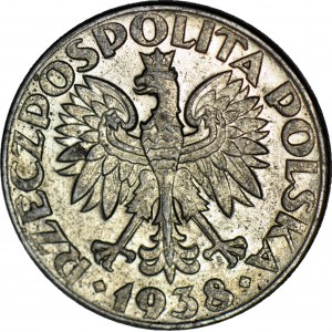 50 groszy 1938 niklowane, ładne