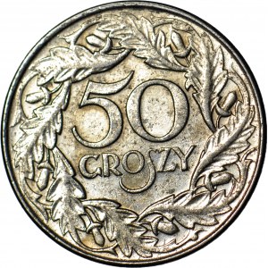 50 Groszy 1938 vernickelt, neuwertig
