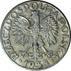 50 grošov 1938 poniklované, mincovňa