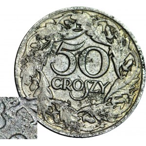 50 grošů 1938 INNICLATED, BEZ ZNAČKY MINT