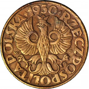 5 groszy 1930, rzadki rocznik, mennicze