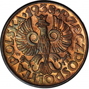 5 pennies 1938, minted