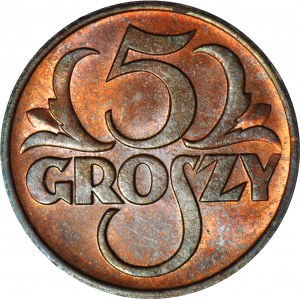 5 groszy 1938, menta