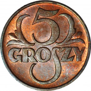 5 groszy 1938, menta