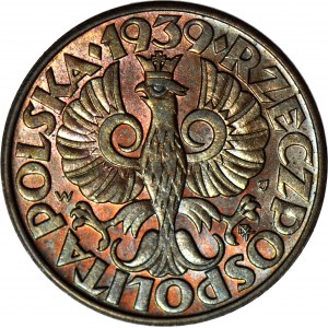 5 pennies 1939, minted
