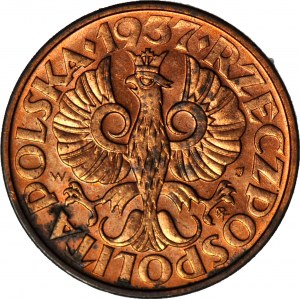 2 pennies 1937, minted