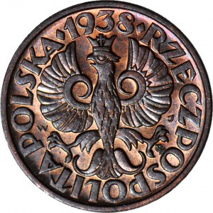 2 pennies 1938, minted