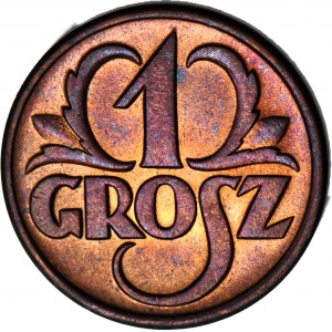 1 cent 1939, mincovňa, červená farba