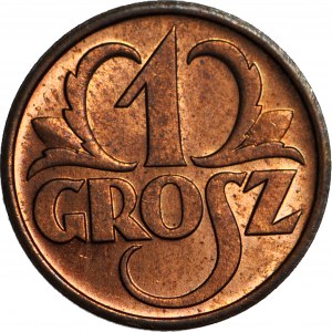 1 haléř 1939, mincovna, červená
