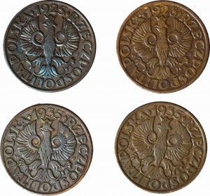 Set, 4 pcs. 5 pennies 1925, 1928, 1935x2