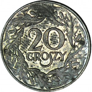 20 pennies 1923, Occupation, frappés