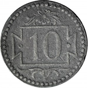 RR-, WMG, 10 fenigów 1920, odmiana 55 perełek