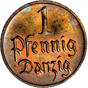 Freie Stadt Danzig, 1 fenig 1930, razené
