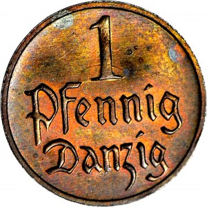 Freie Stadt Danzig, 1 fenig 1930, frappé