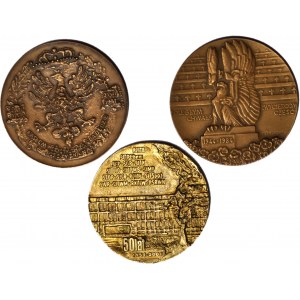 PRL, set di 3 medaglie da 7 cm, tombolo