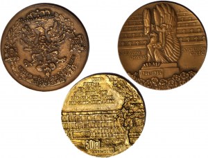 PRL, set di 3 medaglie da 7 cm, tombolo