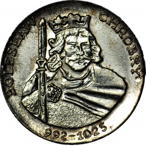 Kráľovská suita medaila, podľa Matejkových malieb, Boleslav Chrobrý 992-1025, orol typ I, striebro