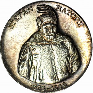Medal Suity Królewskiej, wg obrazów Matejki, Stefan Batory 1576-1586, orzeł III typu, srebro