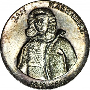 Medal Suity Królewskiej, wg obrazów Matejki, Jan Kazimierz 1648-1668, orzeł V typu, srebro