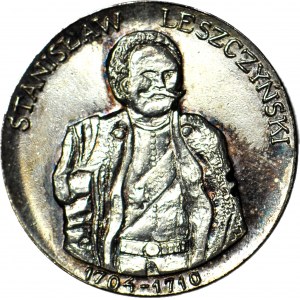 Medal Suity Królewskiej, wg obrazów Matejki, Stanisław Leszczyński 1704-1710, orzeł VII typu, srebro