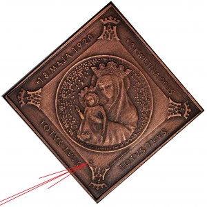 Pope John Paul II, Medal 2005, Clipa, tombac with MW mint mark - rare