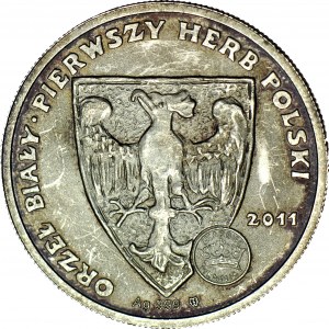 Mieszko I / Orzeł Biały - Pierwszy Herb Polski, Medal 2011 MW, srebro