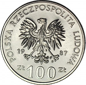 100 złotych 1987, Kazimierz Wielki, , PRÓBA NIKIEL