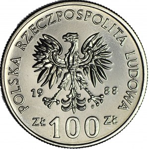100 złotych 1988, królowa Jadwiga, PRÓBA NIKIEL