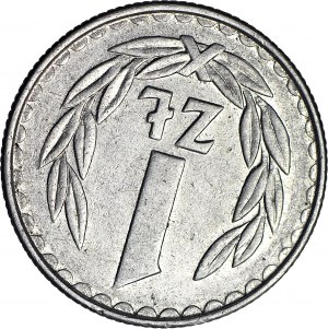 RR-, 1 złoty 1984, DESTRUKT, odwrotka 200 stopni, b. rzadkie