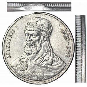 RRR-, 50 złotych 1979, Mieszko I, DESTRUKT, zsunięty pierścień modelujący obrzeże